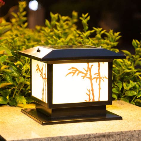 outdoor gate lamp|solar pillar lamp outdoor waterproof IP67 solar gate light tricolor .